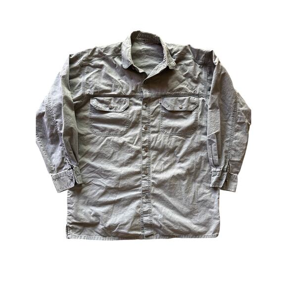 VTG Levi’s Faded Teal Blue Cotton XL Button Up Long Sleeve Shirt Metal Buttons - Picture 1 of 7